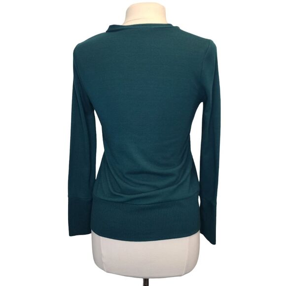 Traleubie Womens Emerald Green Snap Button Down Cardigan S - Picture 6 of 16